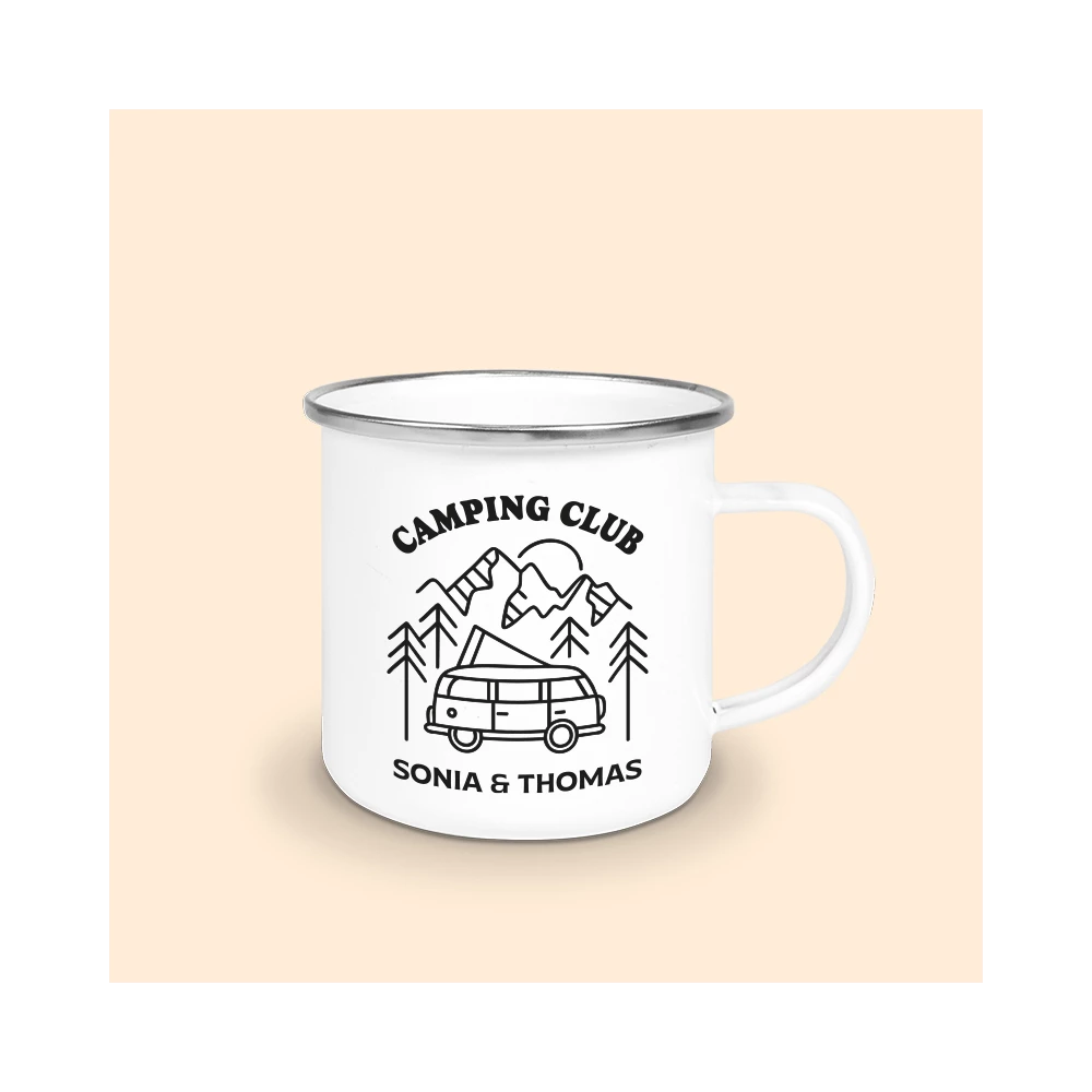 tasse camping émaillée