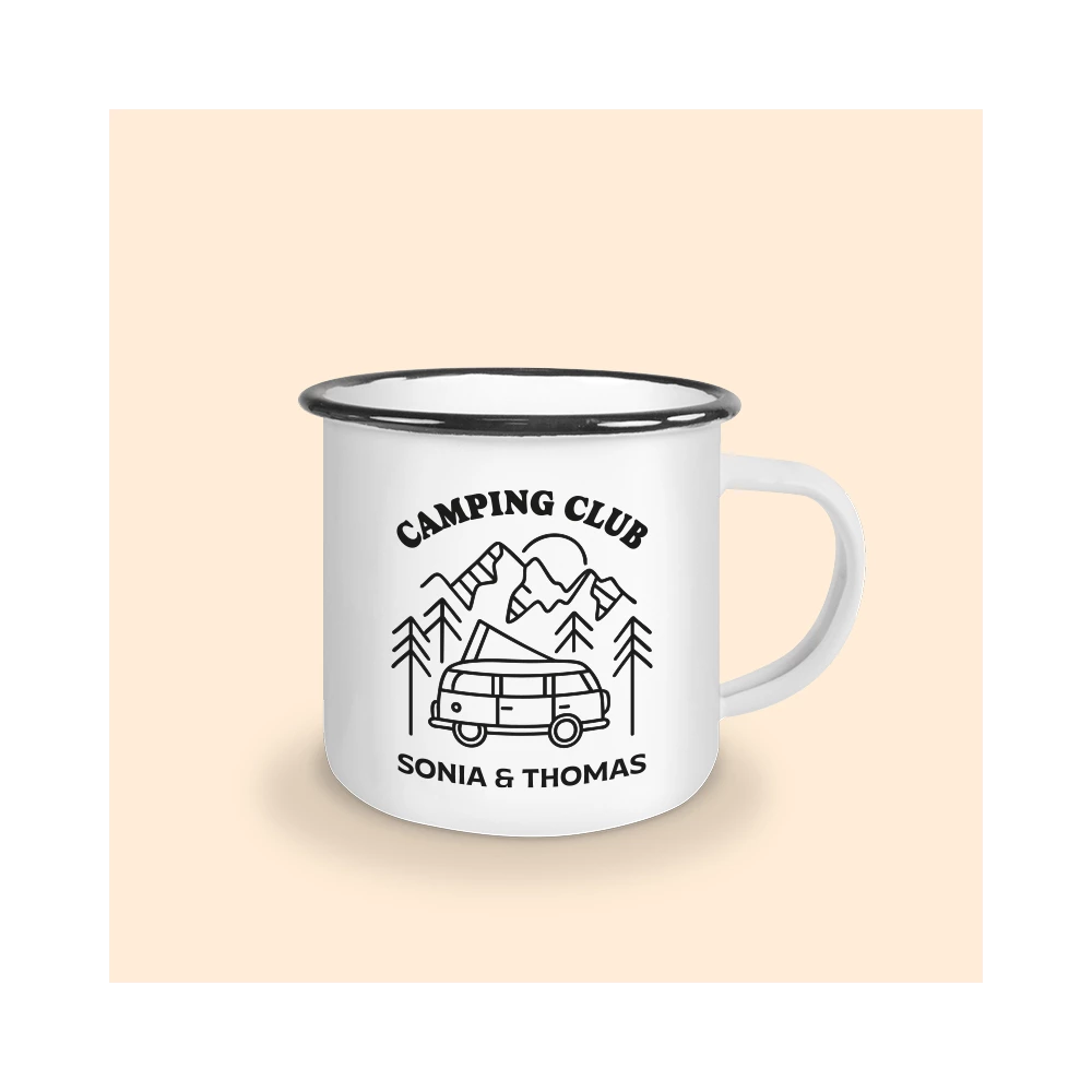 tasse camping émaillée
