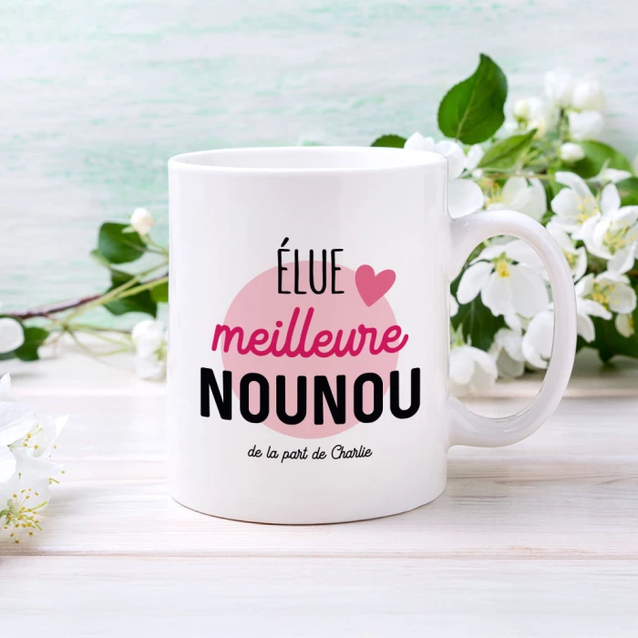 mug cadeau nounou personnalisé