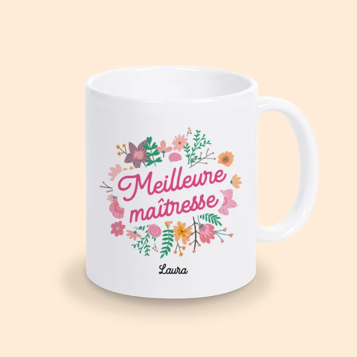 mug personnalisable maitresse