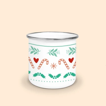 mug émaillé sucre d'orge
