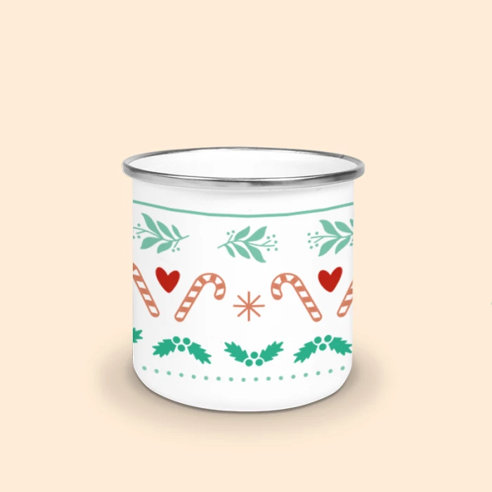 mug émaillé sucre d'orge
