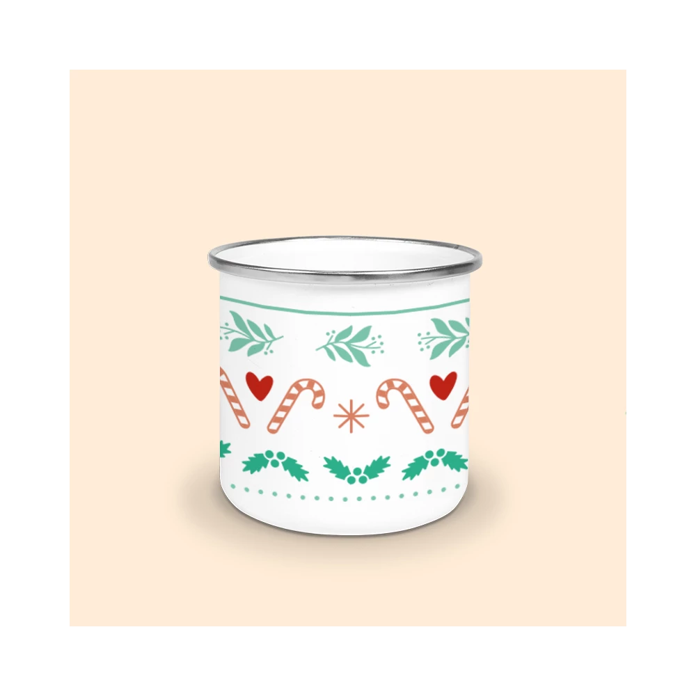 mug émaillé sucre d'orge