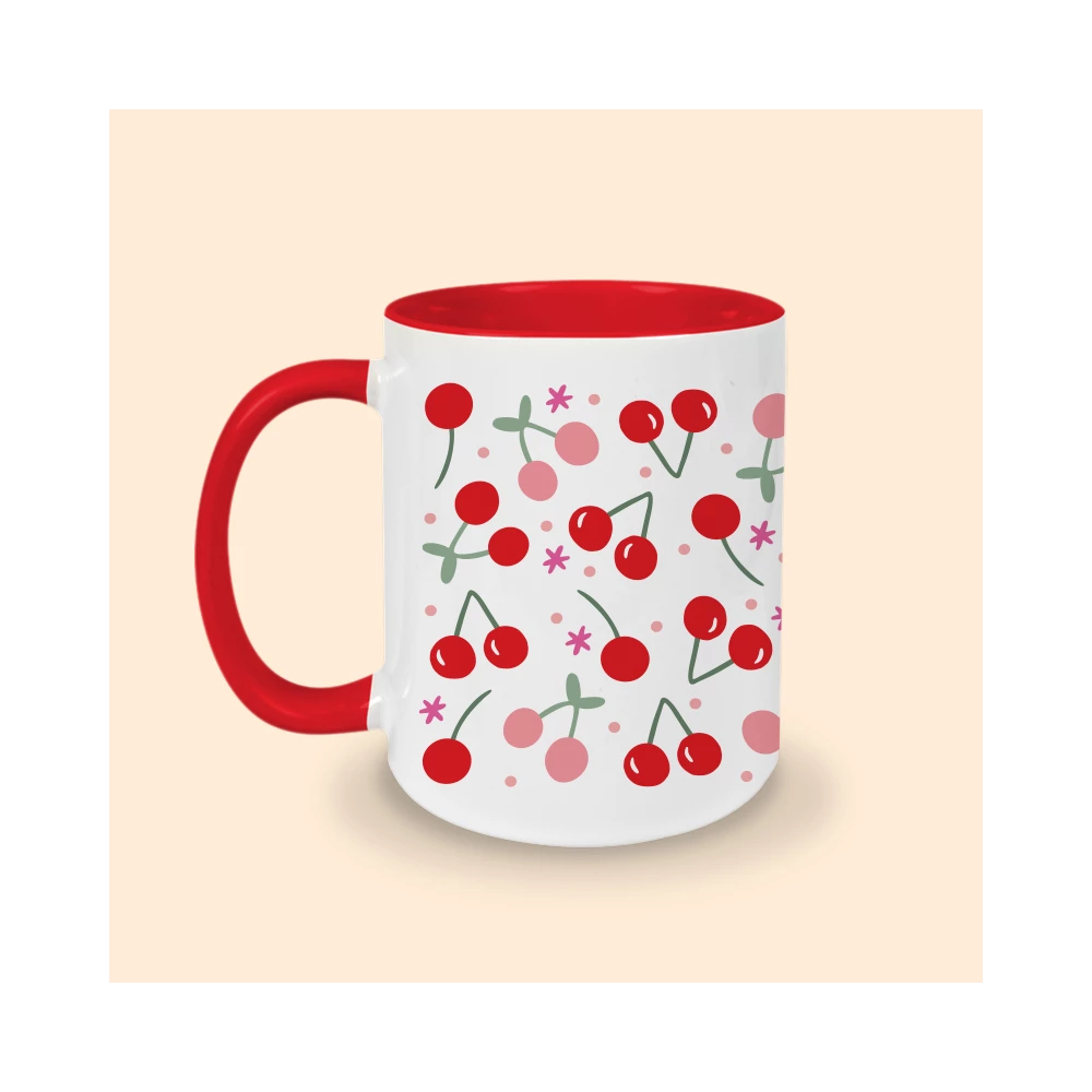 tasse à motif cerise