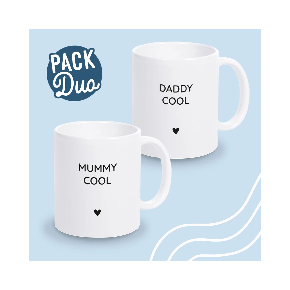 mug duo mummy daddy cool