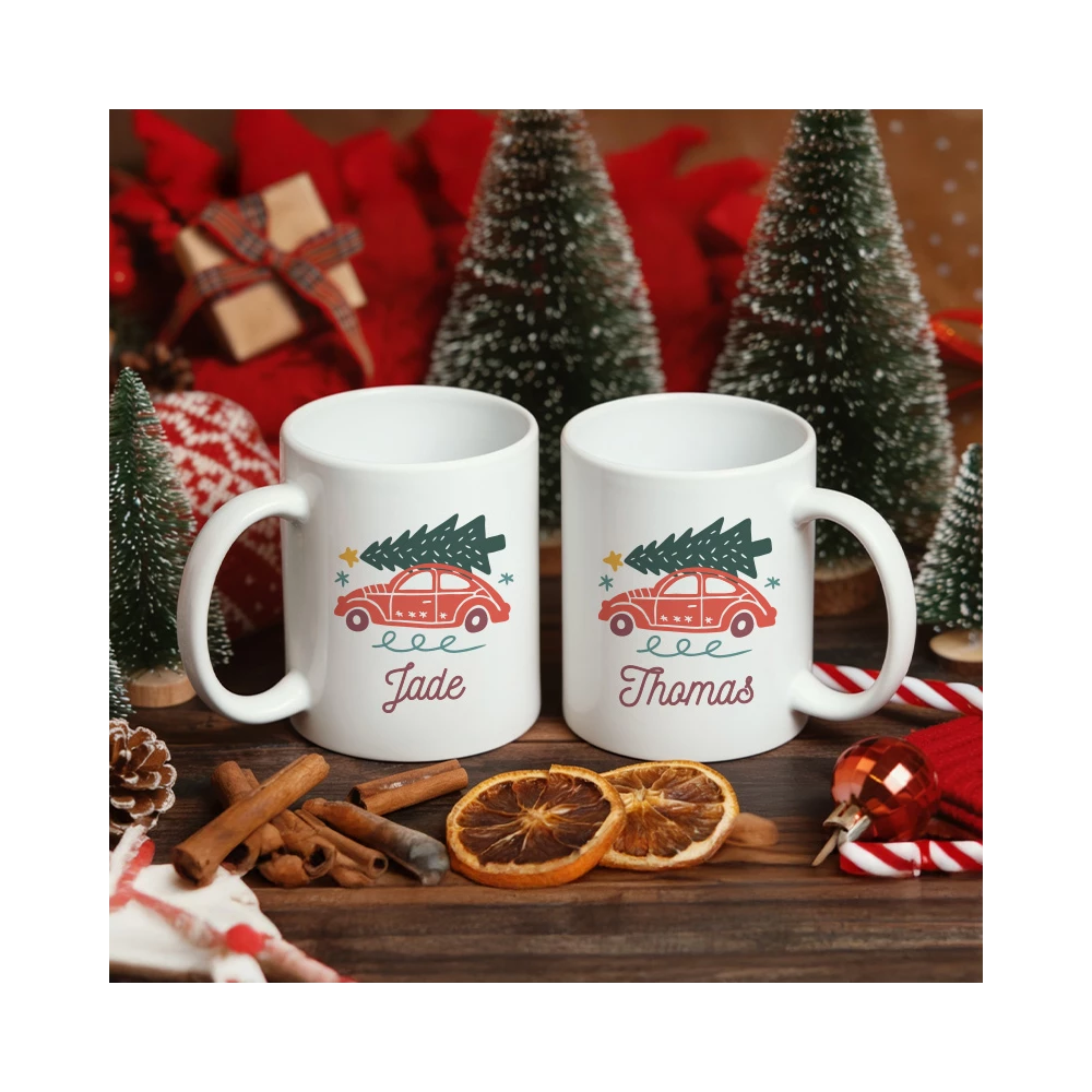 mug duo sapin personnalisé