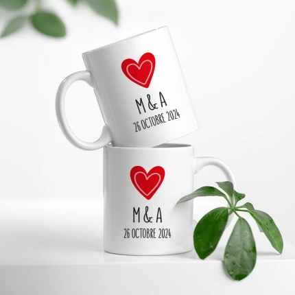 Mugs Couple Personnalisés | Tasse Duo Couple