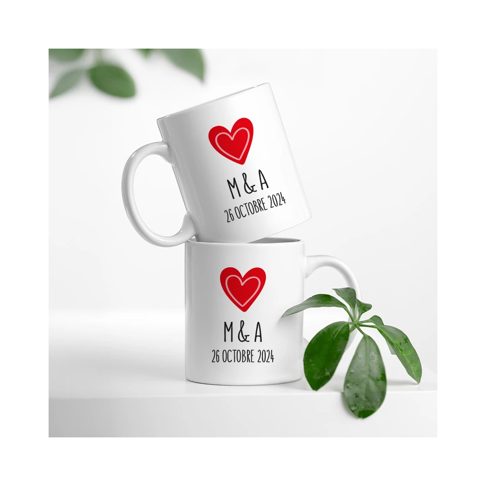 Mugs Couple Personnalisés | Tasse Duo Couple