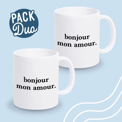 mugs bonjour mon amour