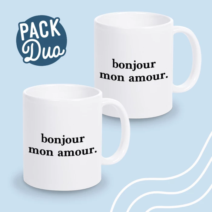 mugs bonjour mon amour