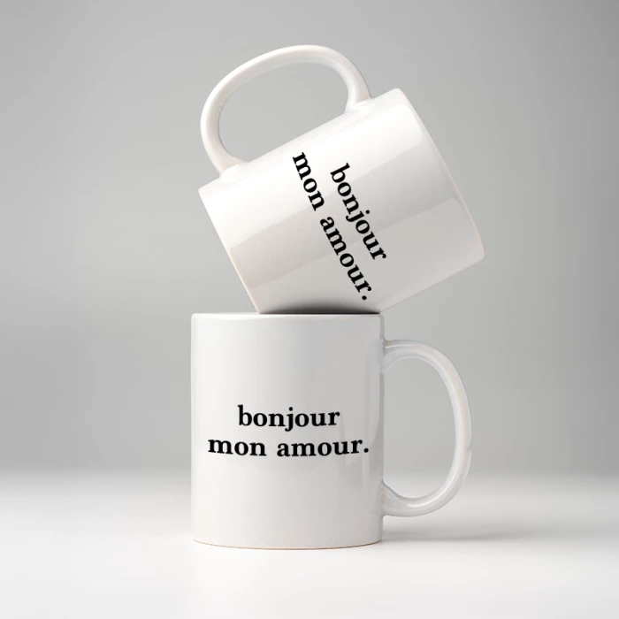 mugs bonjour mon amour