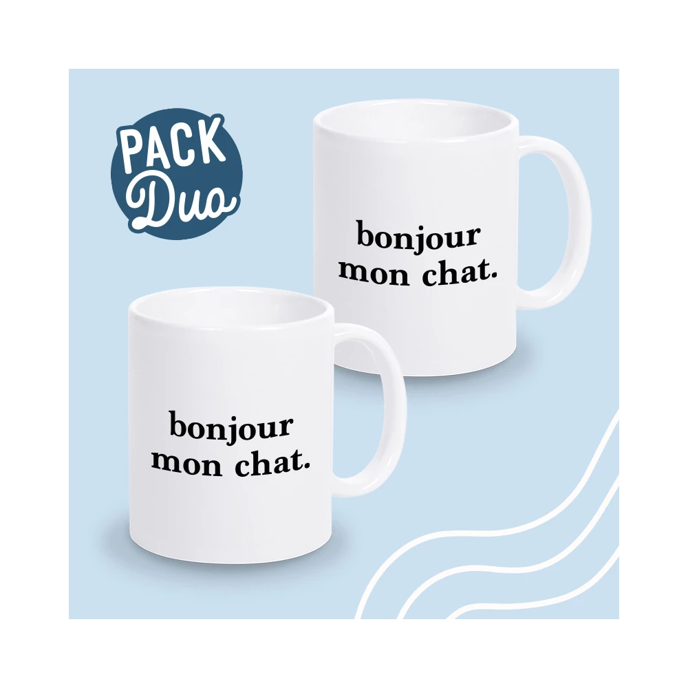 mug bonjour mon chat
