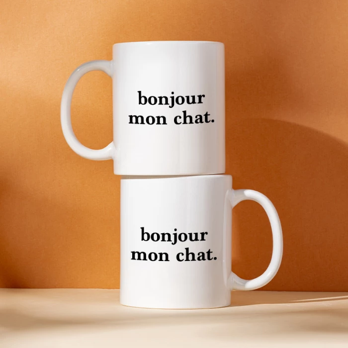mug bonjour mon chat