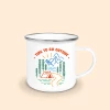 Tasse émaillé Randonnée bord argenté