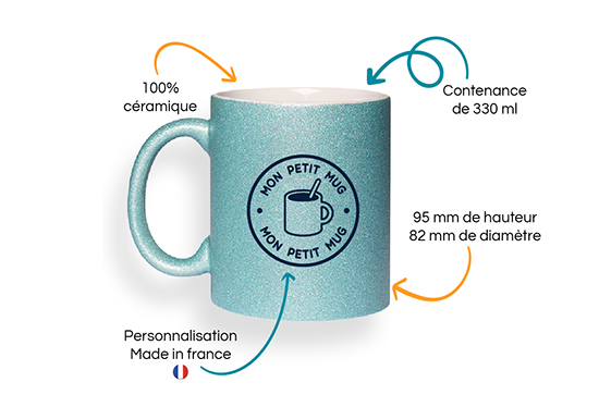 mug paillettes personnalisé