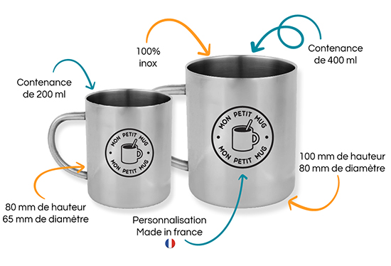 tasse inox personnalisée